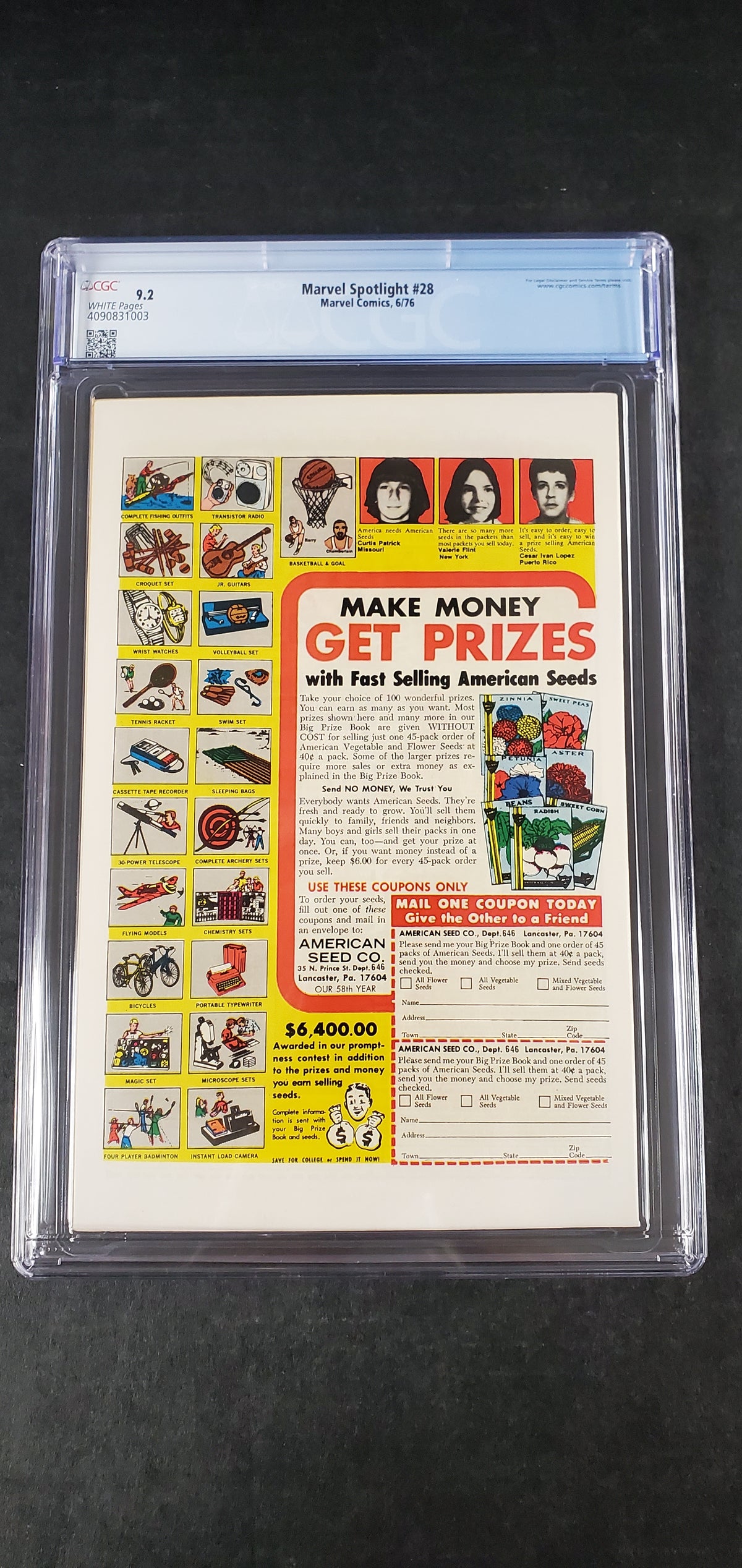 Marvel Spotlight #28 (1976) CGC 9.2