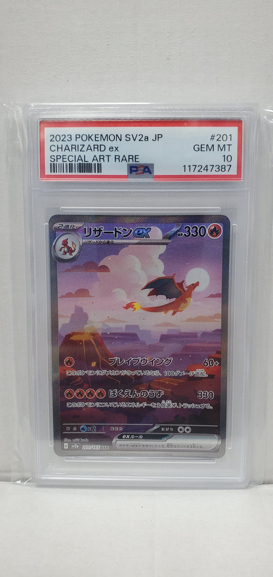 Pokemon Japanese Charizard ex 201/165 PSA 10