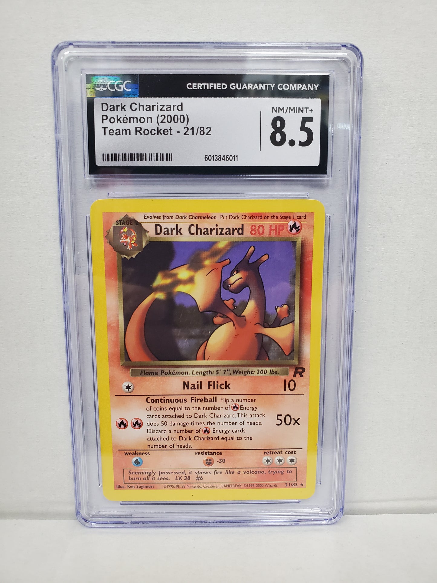 Pokemon Dark Charizard 21/82 Unlimited (2000) CGC 8.5