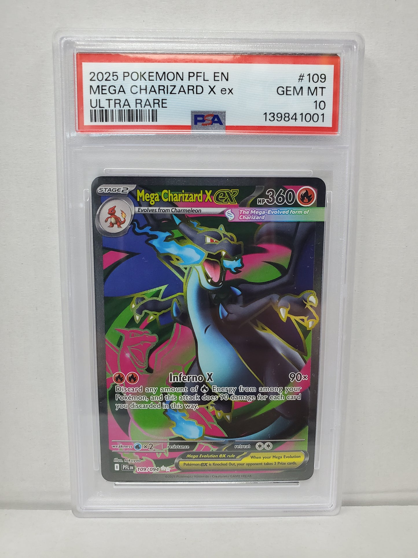 Pokemon Mega Charizard X ex 109/094 PSA 10