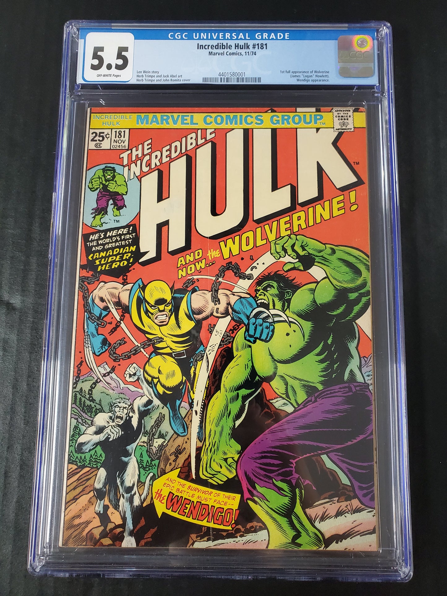 Incredible Hulk #181 (1974) CGC 5.5