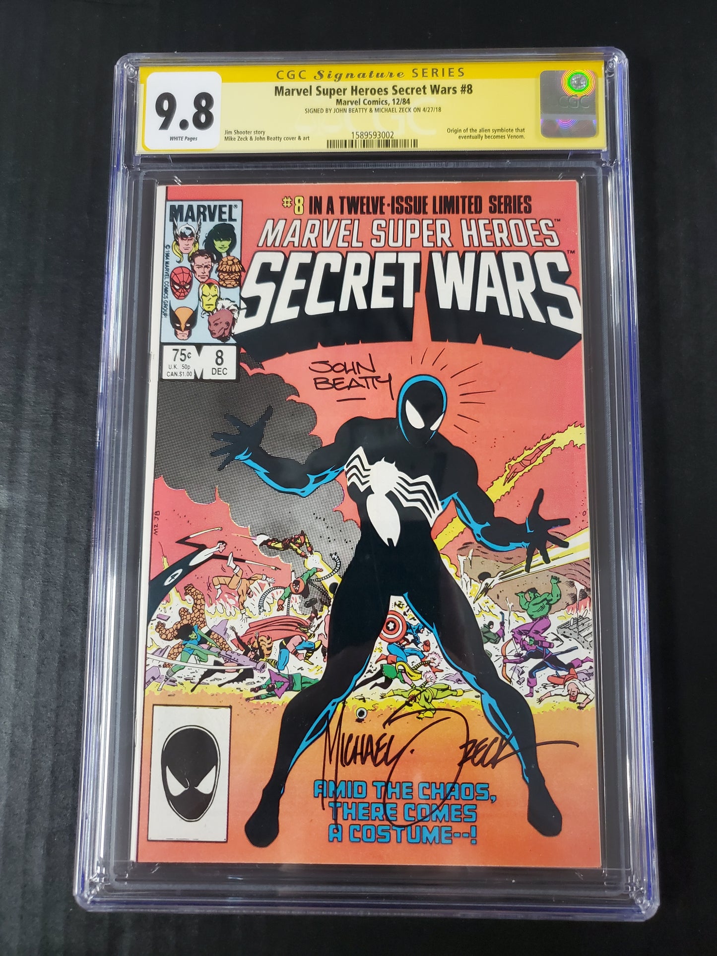 Marvel Super Heroes Secret Wars #8 (1984) CGC Signature Series 9.8 Signed by John Beatty & Michael Zeck
