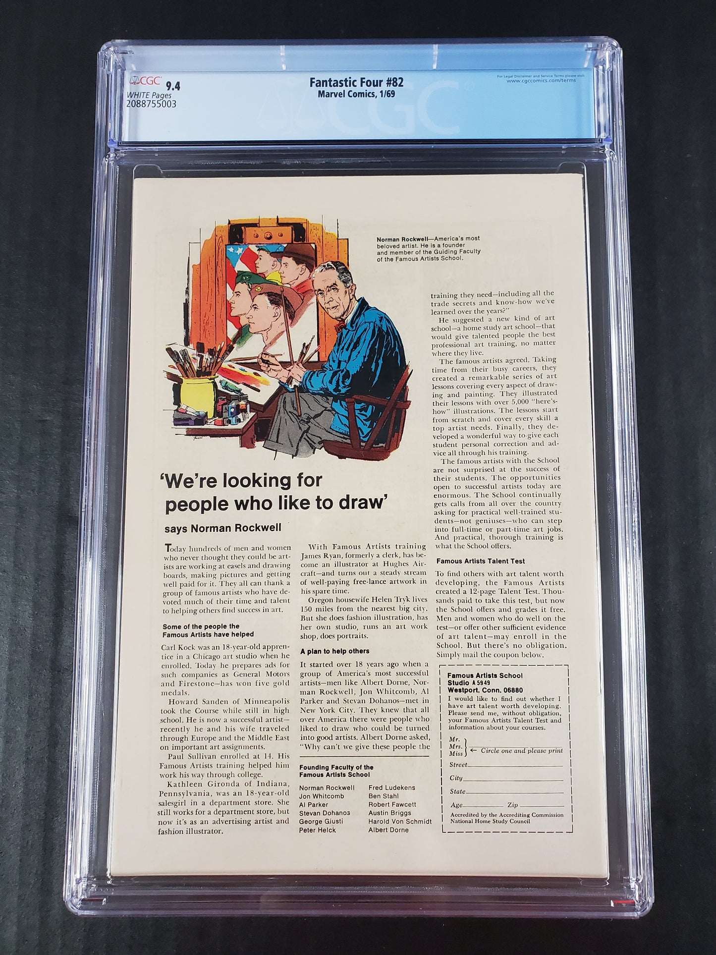 Fantastic Four #82 (1969) CGC 9.4