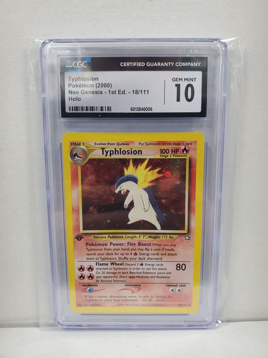 Pokemon Typhlosion 18/111 1st Edition (2000) CGC 10