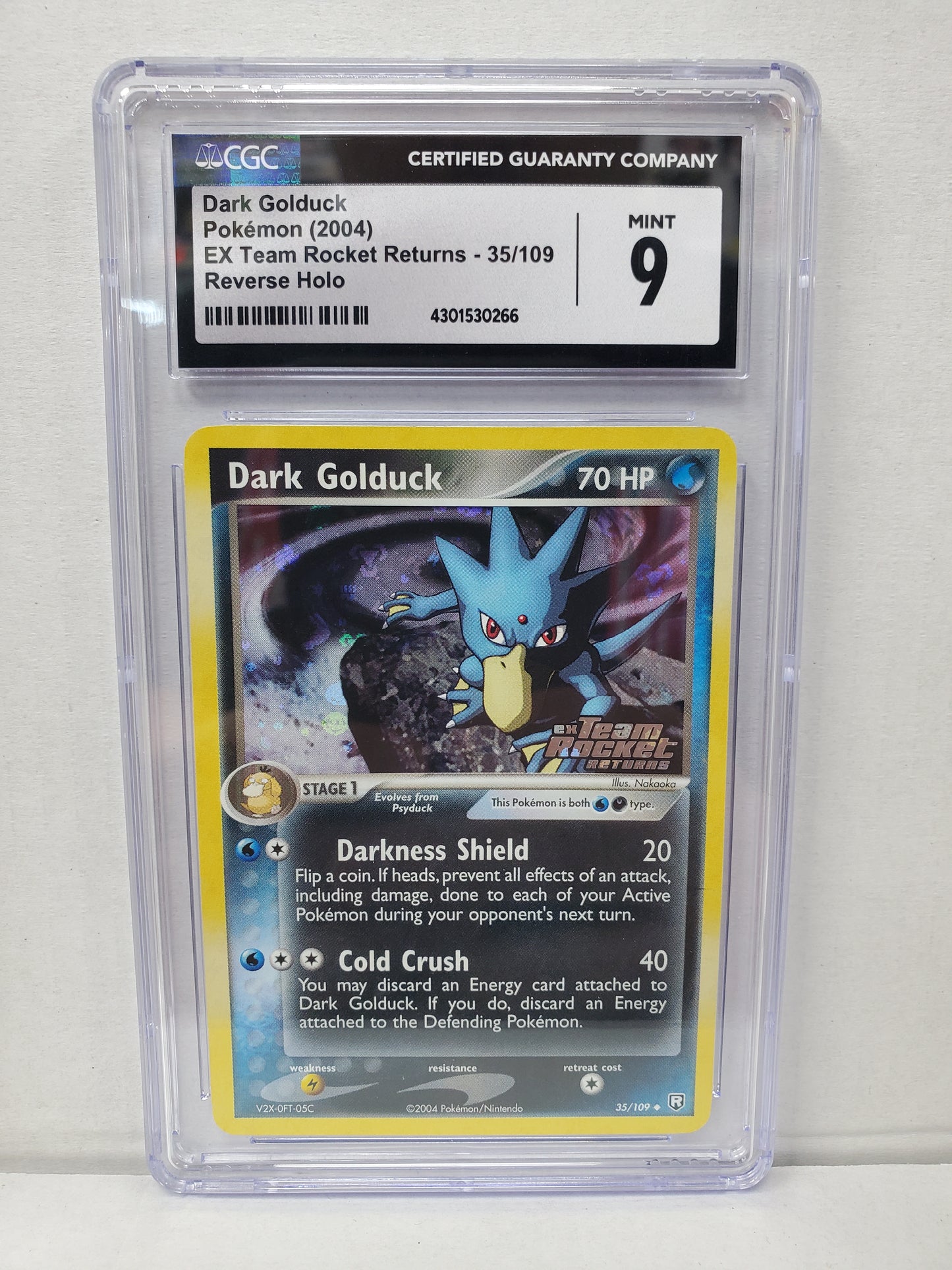 Pokemon Dark Golduck 35/109 Reverse HOLO CGC 9
