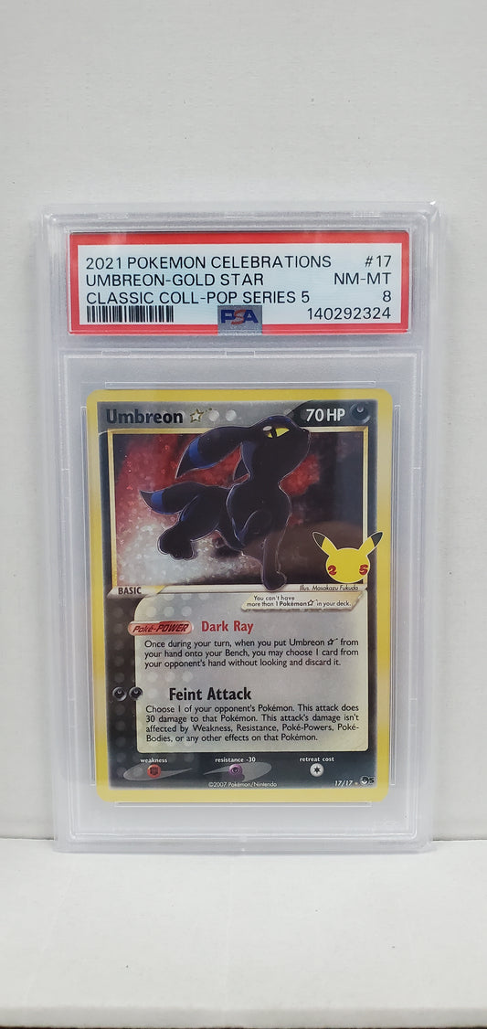 Pokemon Umbreon 17/17 (2021) PSA 8