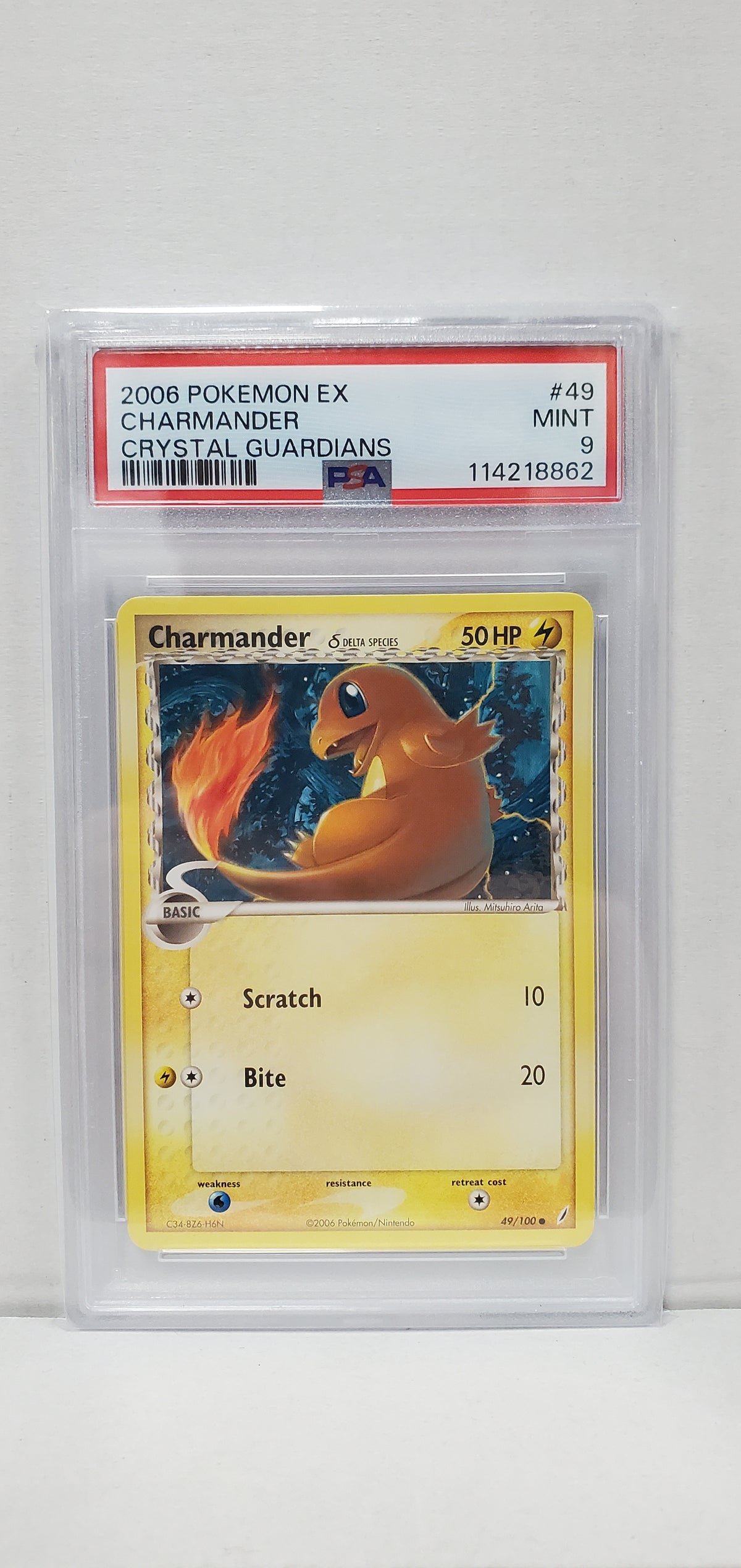 Pokemon Charmander 49/100 (2006) PSA 9