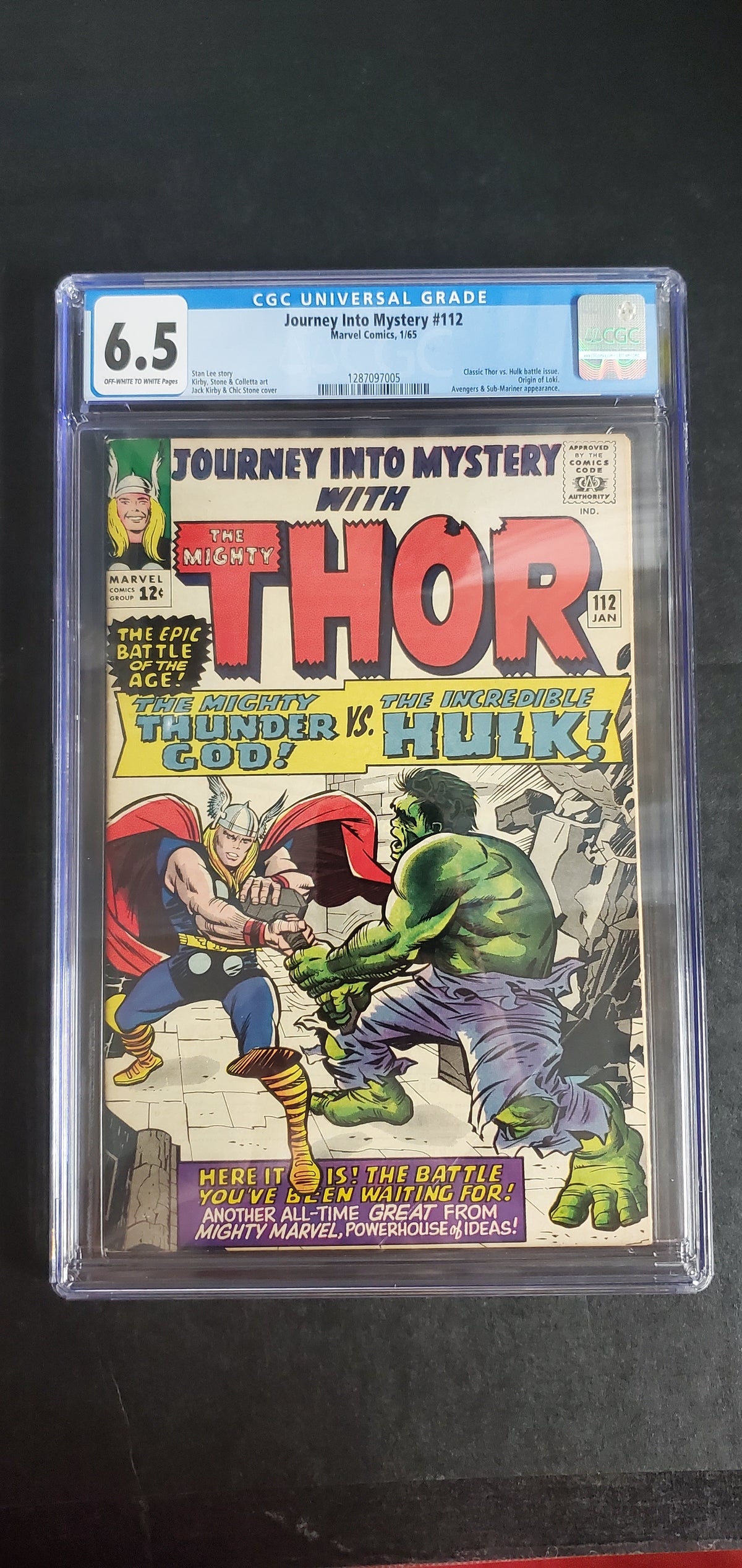 Journey Into Mystery #112 (1965) CGC 6.5