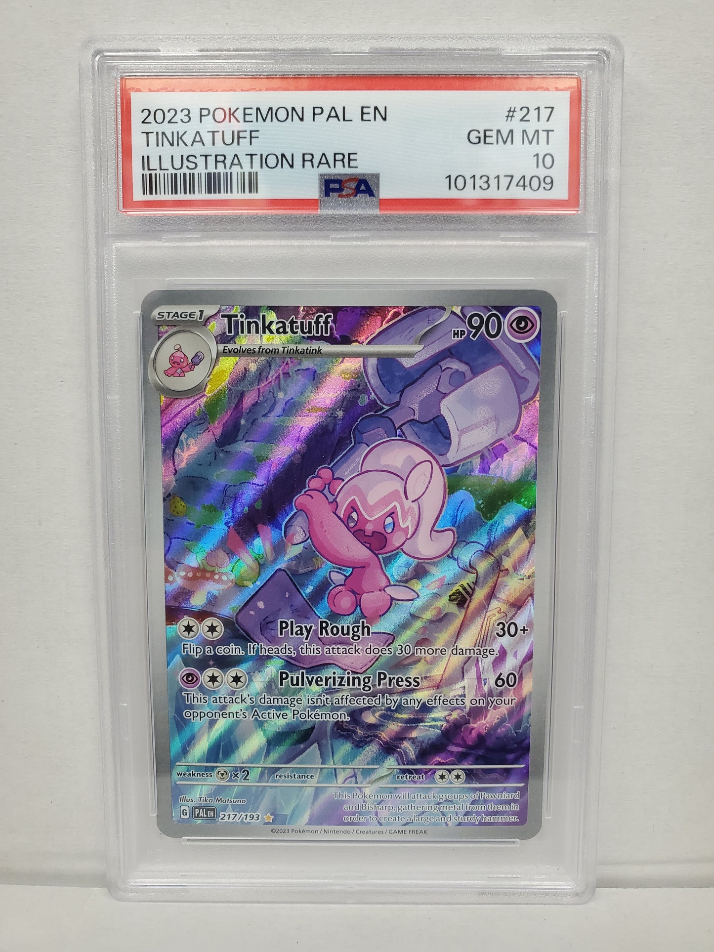 Pokemon Tinkatuff 217/193 PSA 10