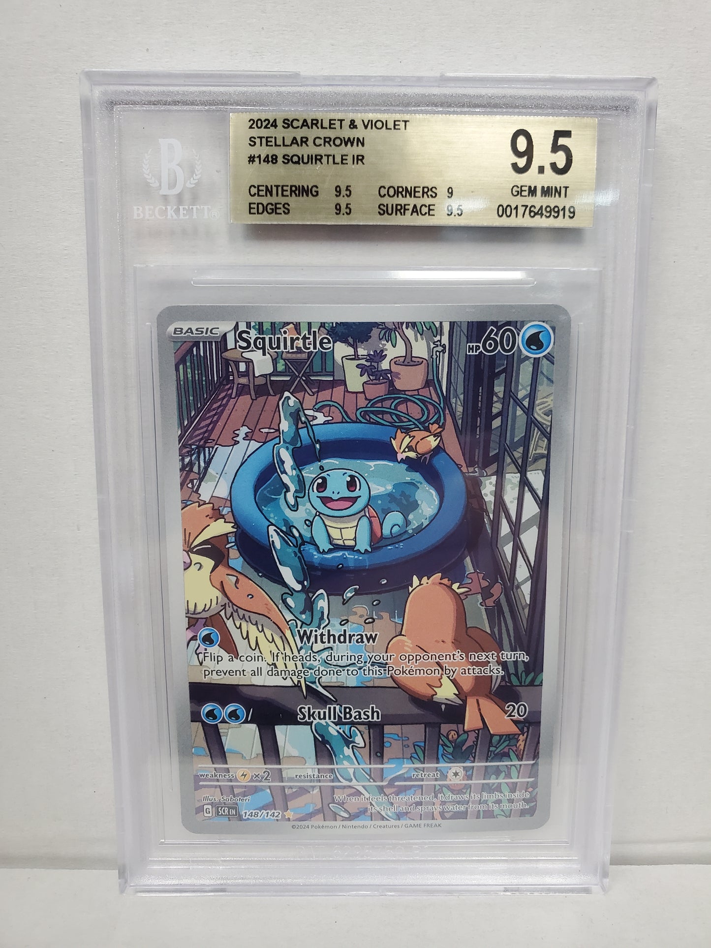 Pokemon Squirtle 148/142 Beckett 9.5