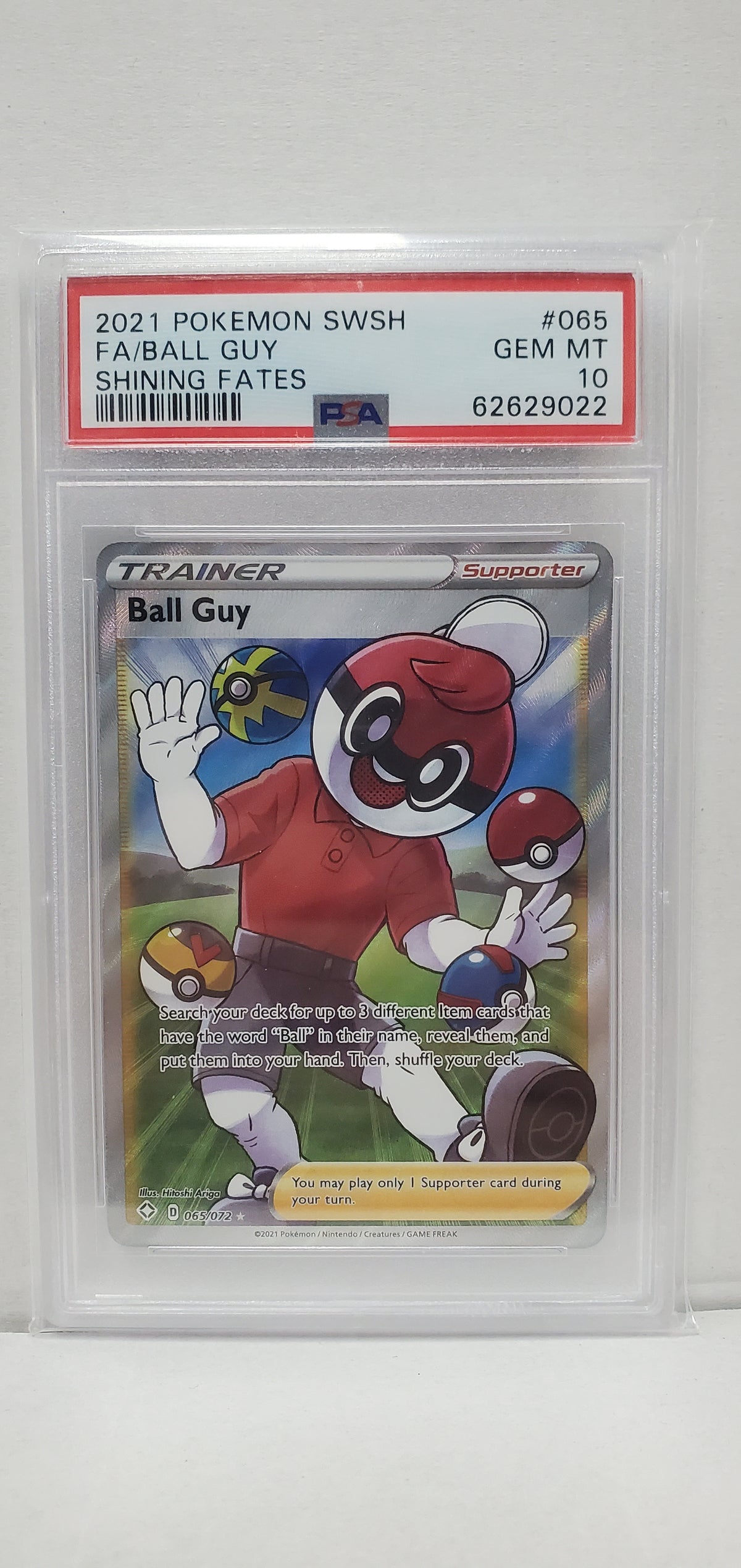 Pokemon Ball Guy 065/072 PSA 10