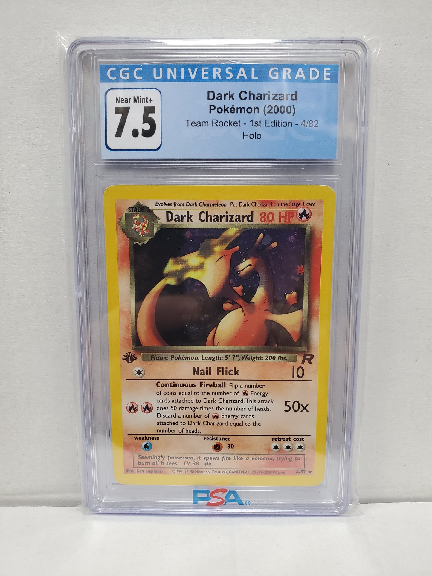Pokemon Dark Charizard 4/82 1st Edition (2000) CGC 7.5