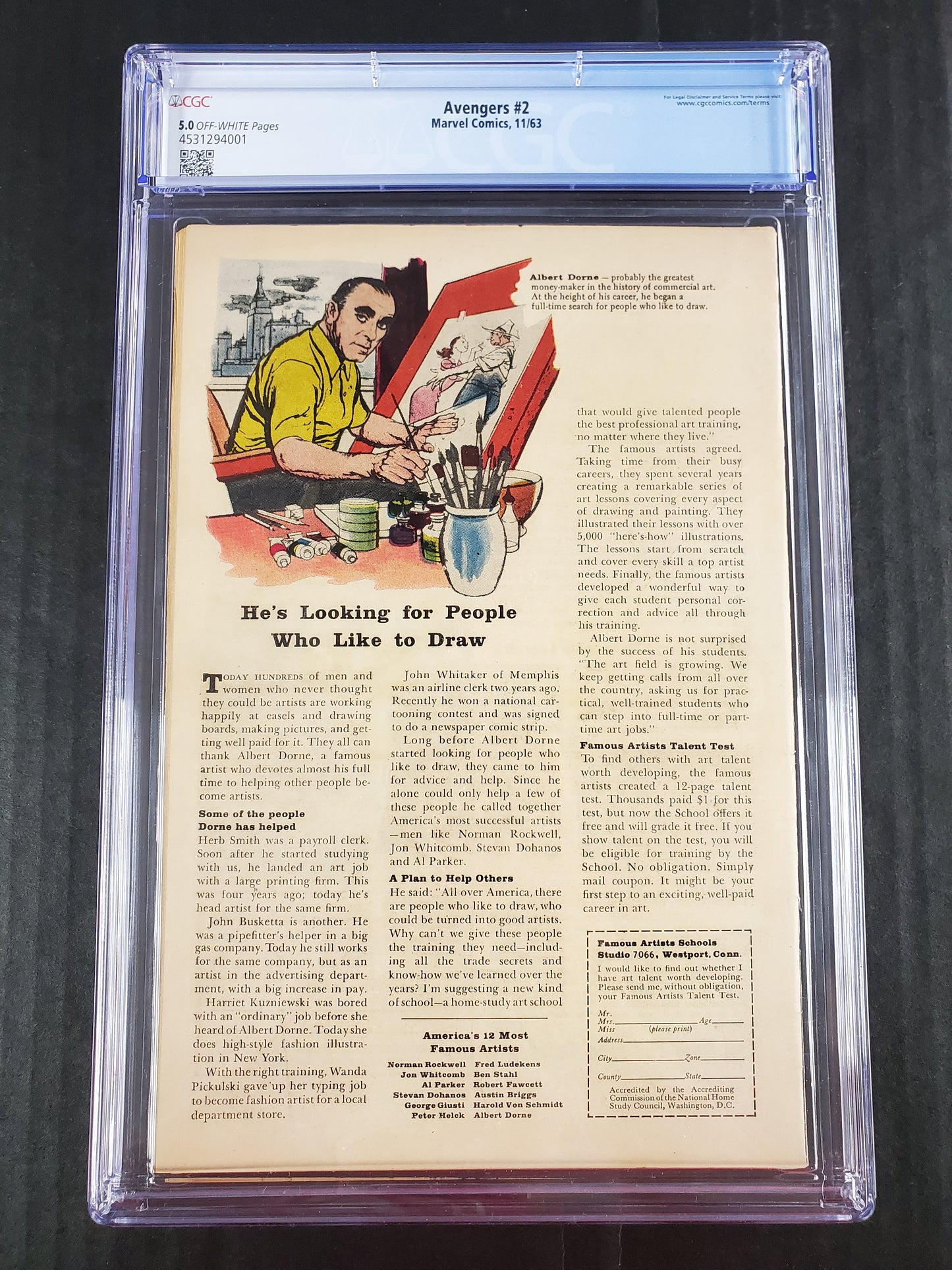 Avengers #2 (1963) CGC 5.0