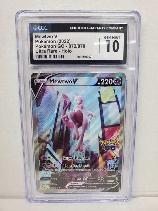 Pokemon Mewtwo V 072/078 CGC 10