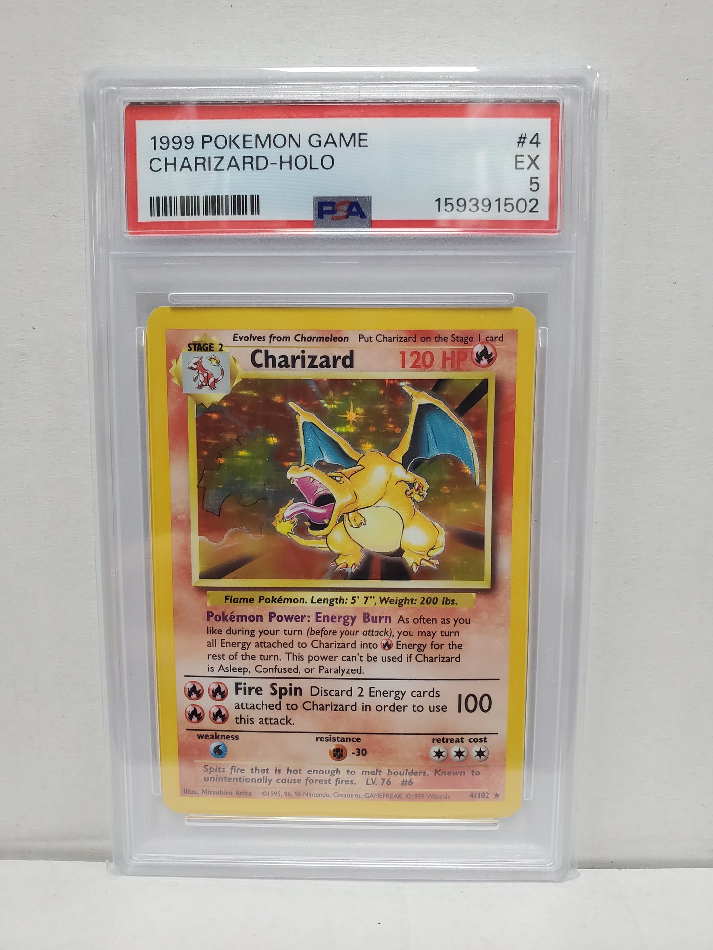 Pokemon Charizard 4/102 (1999) PSA 5