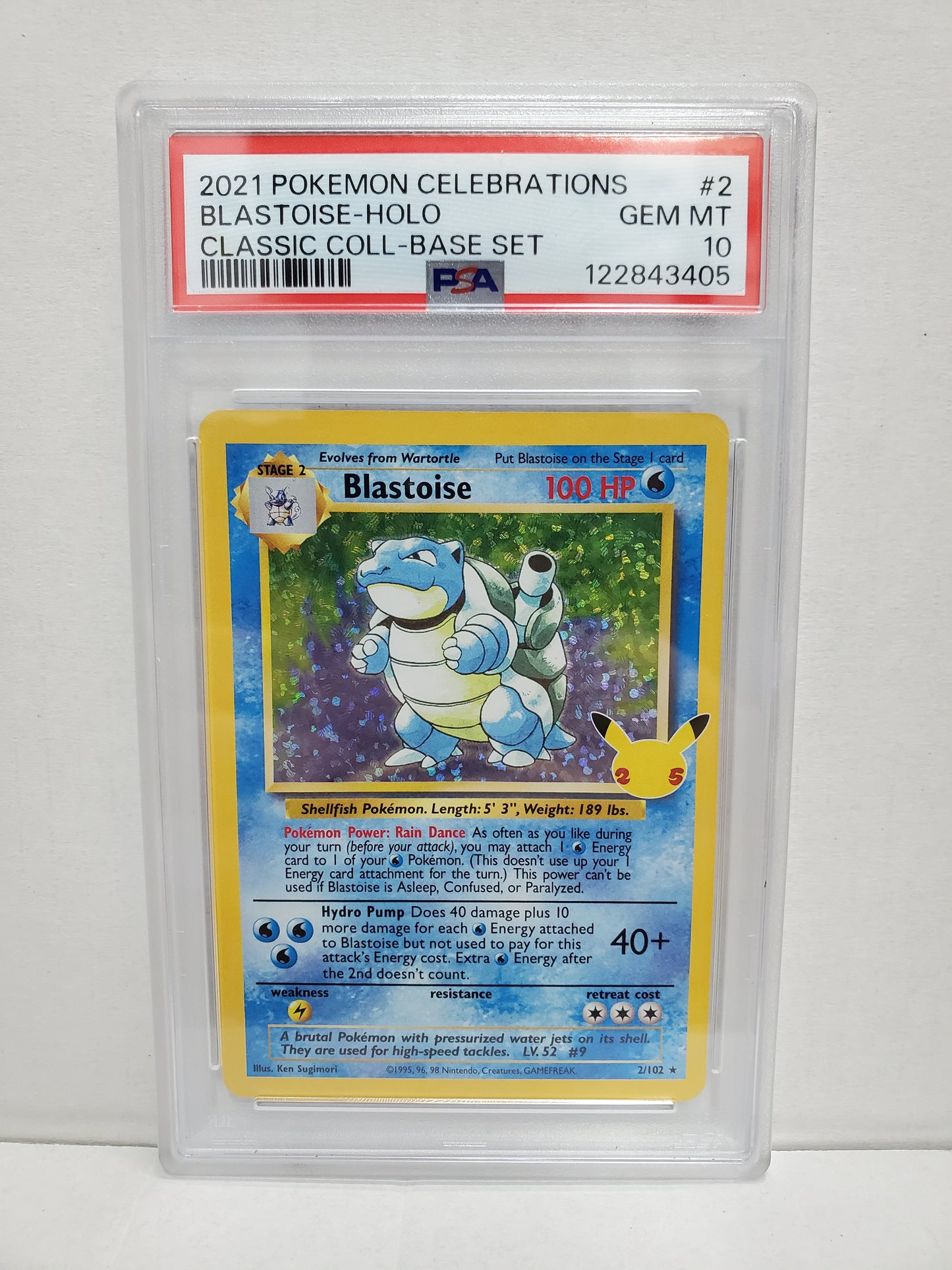 Pokemon Celebrations Blastoise 2/102 (2021) PSA 10