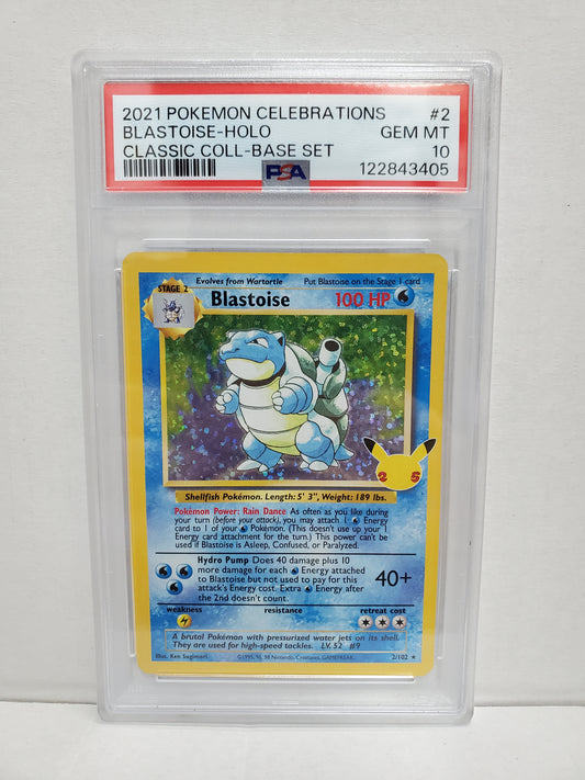 Pokemon Celebrations Blastoise 2/102 (2021) PSA 10
