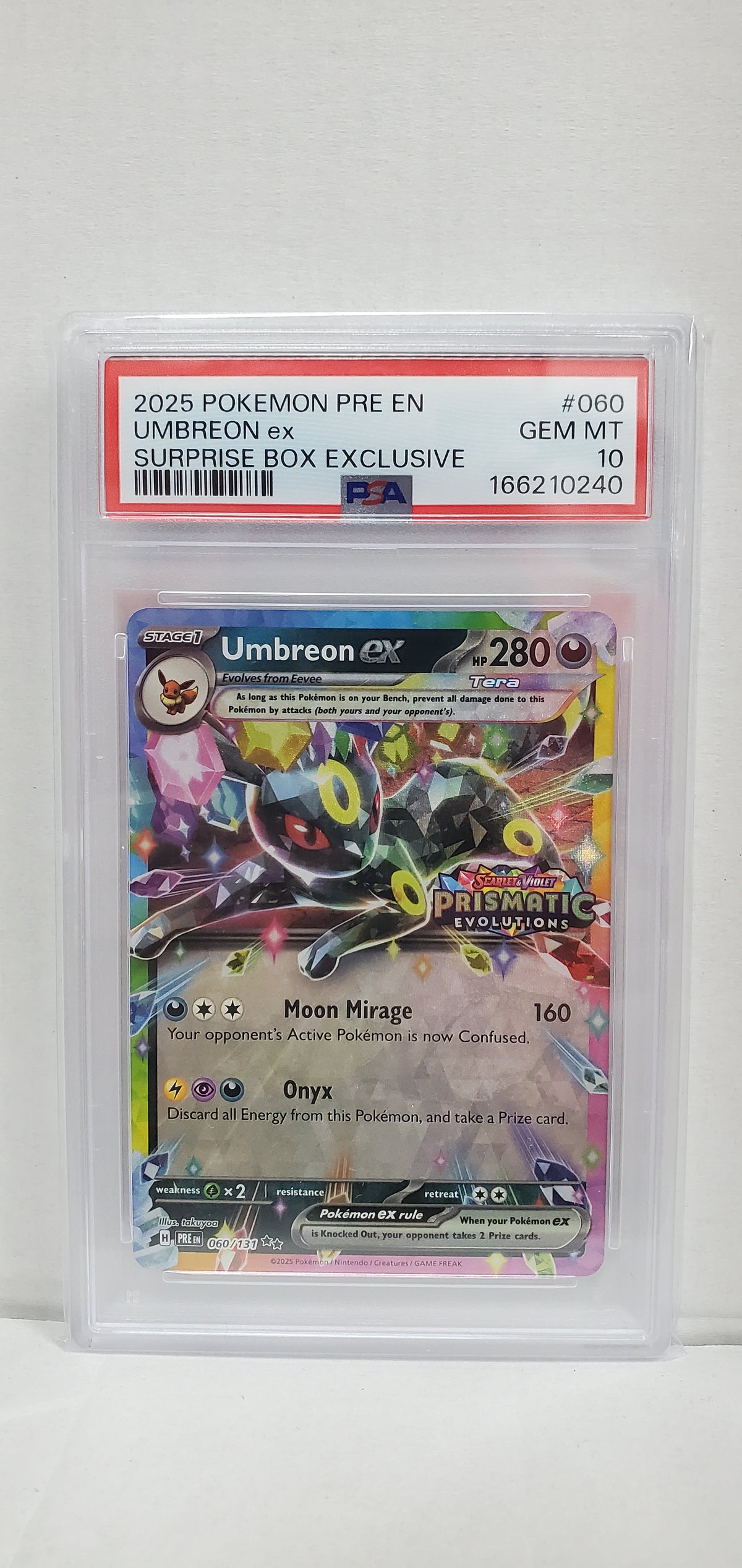 Pokemon Umbreon ex 060/131 Surprise Box Exclusive PSA 10