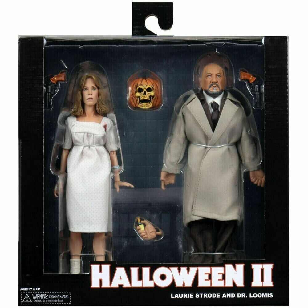 NECA Halloween II Laurie Strode and Dr. Loomis Clothed Figure 2 Pack