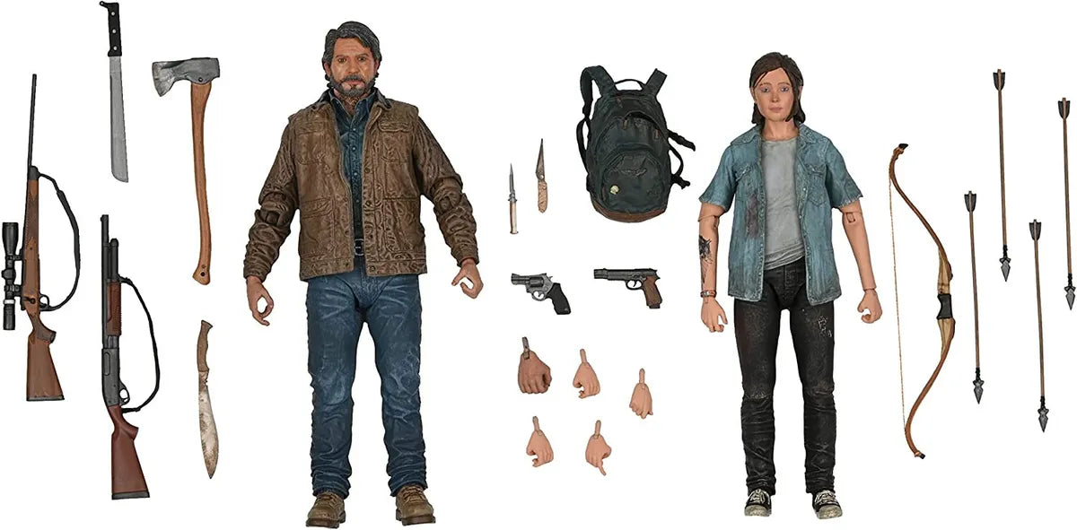 NECA Last of Us Part II Joel & Ellie 2-Pack *Non-mint Box*