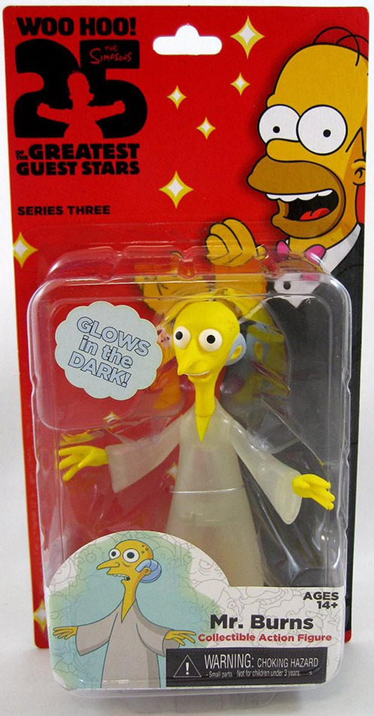 NECA Simpsons 25 of the Greatest Guest Stars Mr. Burns Glow in the Dark *Non-Mint Box*