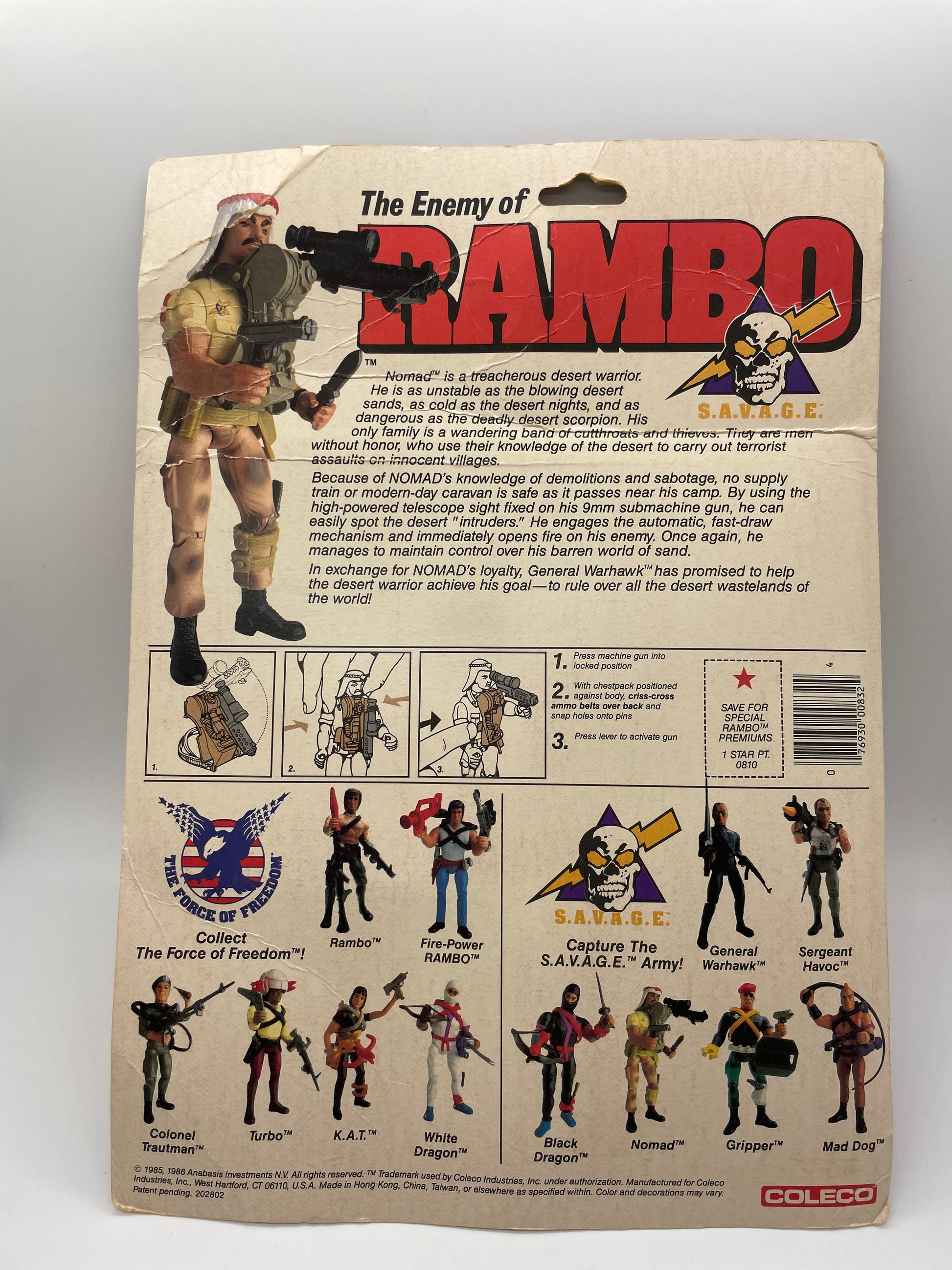 Coleco The Enemy of Rambo Nomad Action Figure 1985 – Zapp! Comics